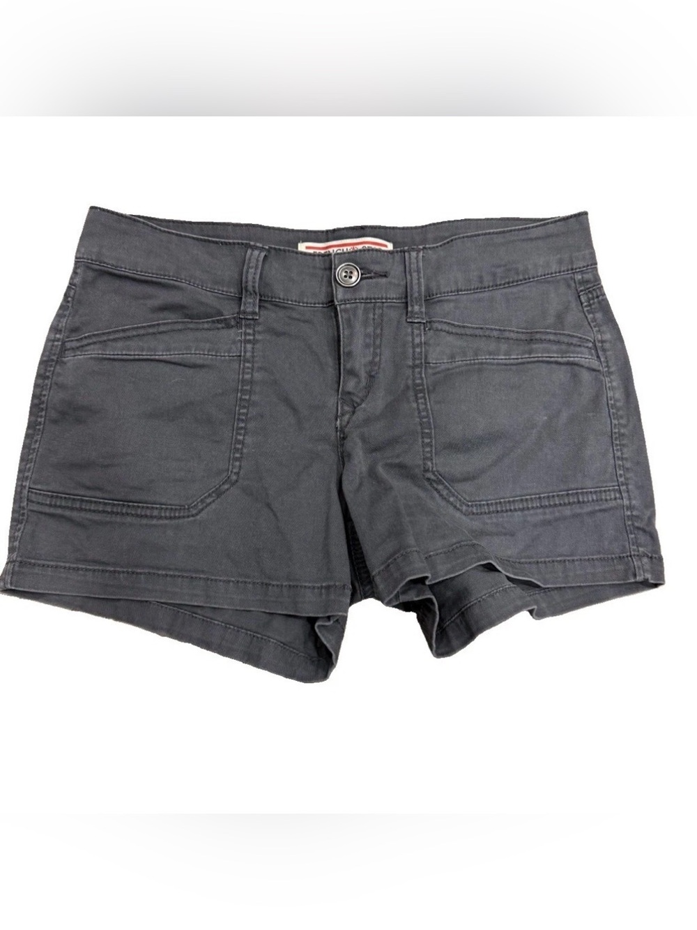 FRENCH STAR Women’s Gray Utility Shorts SZ 7 Stretch Twill Pockets Juniors